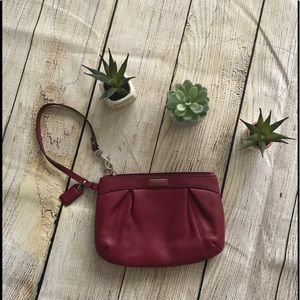 Coach maroon wristlet